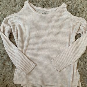 Open shoulder sweater